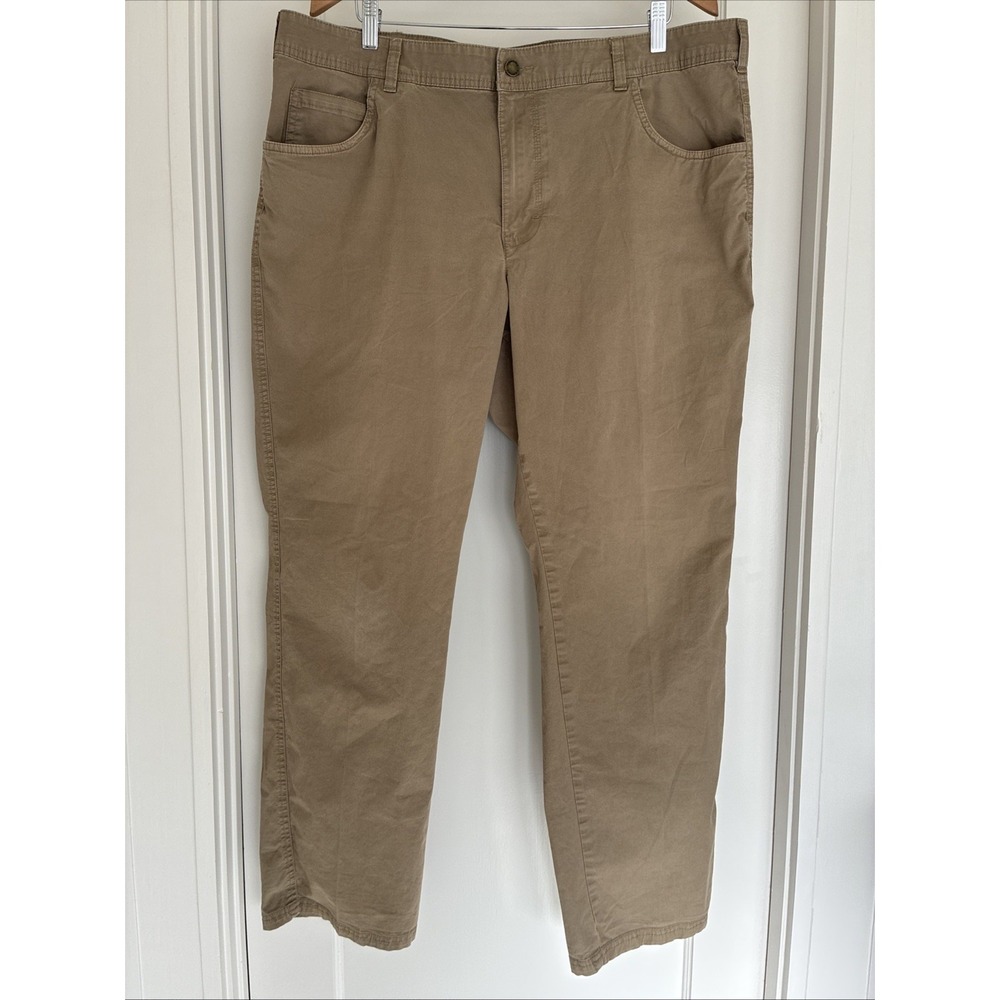 Columbia Rapid River Cotton 5 Pocket Travel Pants Men's 40x32 Khaki Regular Fit